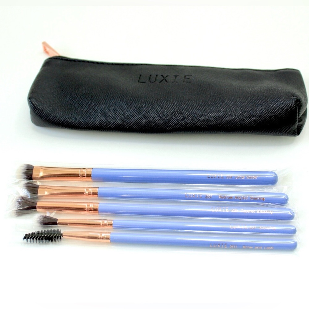 Luxie | Periwinkle 5pc makeup eye brush set